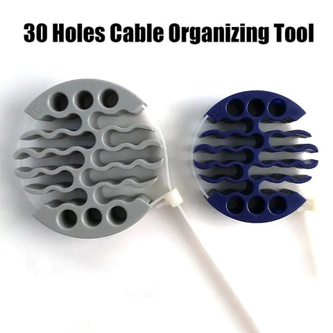 Heavy Duty Network Cable Organizer Wire Comb Kit With Hook And Loop Straps For Slick And Dead Straight Cat5 Cat6 Data Center Server Room Wire Manage No Fuss Daily Grind Fixer - 30 holes cable organizing tool