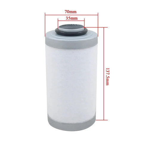 Heavy Duty Vacuum Pump Exhaust Filter Element Fits XD-020 Packaging Machines, 70mm x 137.5mm, made of dense paper, oil mist separator.