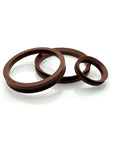 Heavy Duty FKM Fluororubber Water Shaft Seal Rotary O Ring Viton Grade Cuff in three sizes, brown color, designed for VA systems.