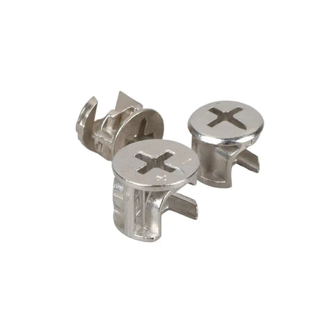 All In One Connector Eccentric Wheel Hardware For Furniture 10 Pieces Thickening Set Zinc Alloy Nickel Plated 15mm 12mm 10mm