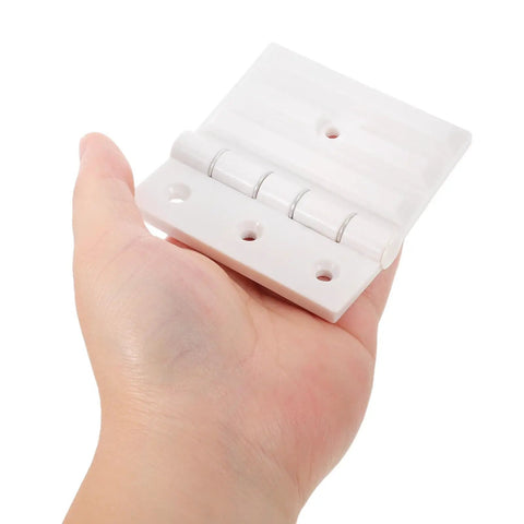 Hand holding Shower Glass Door Hinge Replacement for Sauna and Steam Rooms with Black Gasket and Screws No Squeak Operation