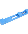 Premium Adjustable Cutting Machine Base Guide with Bi Directional Locking Brackets For Four To Six Inch Grinders in blue.