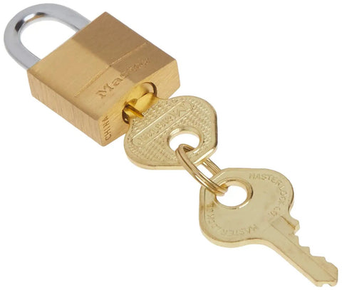Solid Brass Padlock Three Quarter Inch Wide Keyed Alike Pack Of 4 For Indoor Use On Backpacks, Briefcases, Lockers And Cabinets, Durable Lock With Secure Brass Body Great For Home, Office, School And Travel Security Built To Last