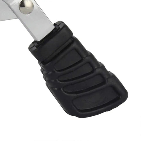 Sleek anti-slip rubber foot of the Universal Drum Throne With Hella Comfortable Rounded Seat and double braced build.