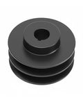 Beefy Cast Iron V Belt Pulley For Electric Motors, Single Groove Sheave, 0.875 Inch Bore, Heavy Duty Power Transmission For Industrial Machines, Reliable Torque Carrier And Long Life Replacement Part, black cast iron pulley
