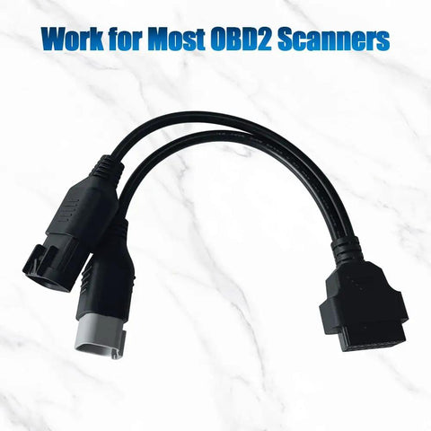2 In 1 OBD2 Diagnostic Cable For ATV UTV 6 Pin And 8 Pin Adapters Compatible With Polaris Can Am RZR Ranger Sportsman Ace And More