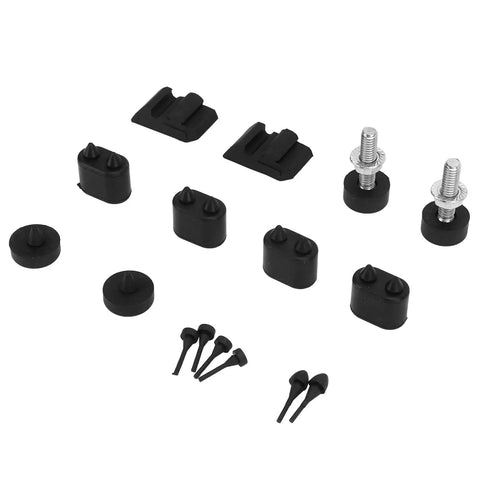 Upgrade Your 1967-1969 Camaro With This Durable Bumper Kit Featuring Heavy Duty Metal And Rubber Plugs. A Perfect Stopper Solution For Both Coupe And Convertible Models To Keep Your Ride Looking Sharp Without Worrying About Wear Or Tear In The Long Haul. 14-piece bumper stop kit with black rubber plugs and metal screws