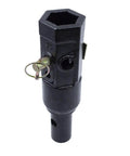 Heavy Duty 2 Inch Female Hex To 2 Inch Male Round Auger Shaft Adapter, 12 Inch Long, 17 Pound Construction