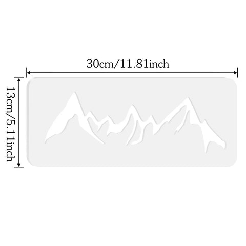 Super Slick Mountain Range Router Template Hella Thick Clear Acrylic Charcuterie Stencil, 30x13cm for woodworking tasks.