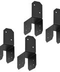 8 Pack 2x4 Post Caps Tie Bracket For Pergola And Decks, Joist Anchor Connector, 17 Gauge Steel With Powder Coat, Fits 1.5 Inch Beams