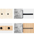 Built Tough T Shaped Wall Bracket Premium Silver Shelf Support Invisible Anti Rust Metal Partition Hanger mounted on various surfaces.