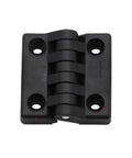 10 Pack Black Nylon Plastic Butt Hinges For Wooden Boxes Cabinets And Furniture 40x40mm Pro Grade Durable Hinge frontal view