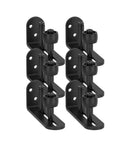 Heavy Duty Side Mount Ball Bearing Drawer Slides Six Pack with Adjustable Carbon Steel Bottom Rollers, Snap On Design