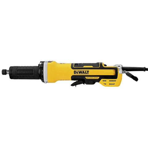 Rock Solid Brushless Die Grinder Offering Variable 7500 To 25000 RPM Range And Snappy Paddle Switch Built Damn Tough For Heavy Angle Grinding And Metal Finishing Tasks On The Job Site