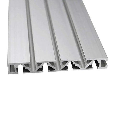 Top Tier 15X120 Aluminum Extrusion Profile With Sleek Anodized T Slot Grooves For Smooth CNC Axis Mounting and Badass 3D Printer Workbenches Built From Heavy Duty 6063 Alloy Stock showing detailed grooves.
