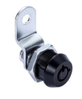 Close-up of the Two Pack Tubular Cam Toolbox Lock Replacement with Hook Cam Keyed Alike Five Eighth Inch Cylinder Black Zinc Alloy