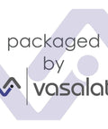 Packaged by Vasalat logo with stylized geometric emblem.