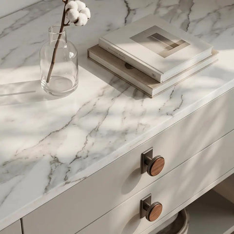 Nordic Style Cabinet Handles In Walnut Wood And Zinc Alloy For Kitchen Drawers And Wardrobes, Ergonomic Single Hole Mount