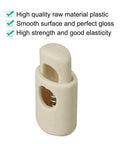 8 Pack Spring Cord Locks Plastic End Stopper Single Hole Toggle Fasteners For Drawstrings Shoelaces Tents And Tie Downs Beige Durable Quick Grip DIY Rope End Clips, 25x12x8mm plastic cord lock