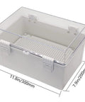 Outdoor ABS Junction Box IP65 Dustproof Waterproof Electrical Enclosure With Hinged Clear Cover 11.8 x 7.9 x 7.1 inches