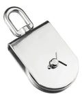 M75 Lifting Single Pulley With 1322 Lbs Load Capacity Beefy Stainless Steel Heavy Duty Swivel Rope Pulley Block 75mm Pulley