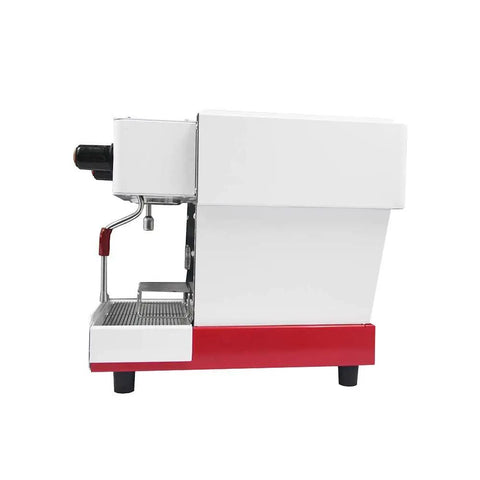 Side view of Commercial Espresso Machine With Rotary Pump, 9 Bar Pressure, 6 Liter Dual Boiler, 220V, Stainless Steel Build For Cafe