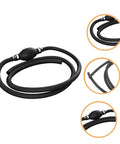 High Flow Gas Siphon Hose No Spill For Quick Liquid Transfer Hand Pump Siphon, black rubber hose with pump bulb