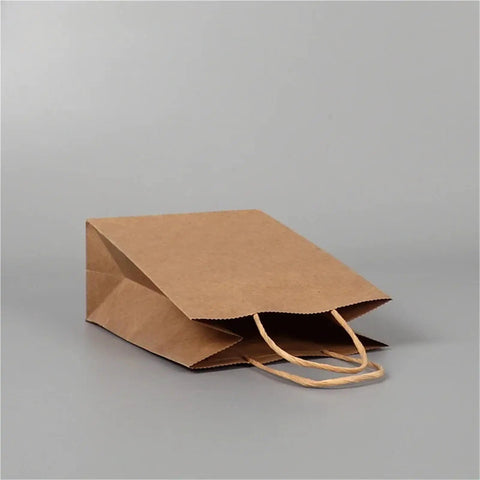 Brown Kraft Paper Bags With Handles Bulk 50 Pack For Small Businesses Shop Ready Eco Friendly Shopping Gift Bags 42x31x13 Cm Sturdy Handles