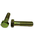 Two 7/16-20 Hex Bolt With Yellow Zinc Finish Grade 8 Cap Screw Fine Thread 3 Inch Length Beefy Heavy Duty Fastener