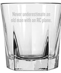Radio Controlled Aircraft Rocks Glass For Plane Fans And Plane Nerds Whiskey Tumbler Gift For Old Man Or Any Pilot In Training Funny RC