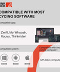 Quiet Portable Smart Bike Trainer For Indoor Rides With 18 Percent Slope Simulation compatible with cycling software and systems.