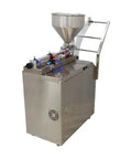 Automatic Liquid Filling And Packaging Sealer With Horizontal Mixing Hopper Handles 10 To 100 ML Loads For Sauces And Drinks Built Tough Stainless Steel Frame, side view.