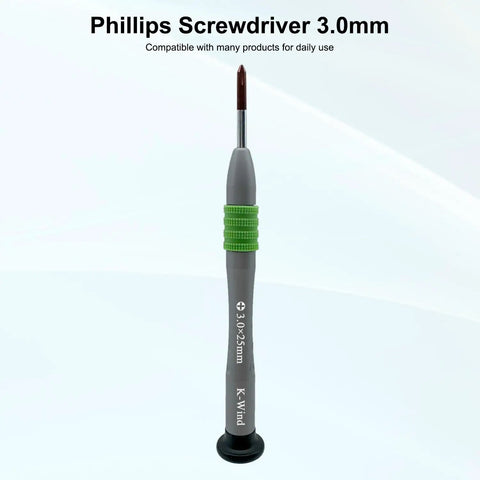 PH0 3mm Micro Phillips Screwdriver With Magnetic S2 Tip Free Spin Cap Non Slip Grip For Tiny Electronics And Small Cross Recess Screws Pro Grade For Phone Watch Eyewear And Gaming Console Repairs