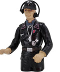 RC tank soldier figure with headset and black uniform, part of One Sixteenth Scale RC Tank Soldier Figures Set With Small Brim And Large Brim Helmets For StuG III F8 Assault Tank Model, Realistic Tracks Drive Wheels Turret Gear And Detailed Chassis.