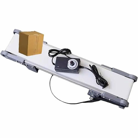 Mini Electric Desktop Conveyor Belt For DIY Projects With Adjustable Speed 0 To 116 RPM And Forward And Reverse Rotation