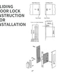 Sliding door lock installation instructions for Matte Black Sliding Door Handle For Bath And Barn Doors, Zinc Alloy Flush Handle.