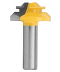 Get Your 45 Degree Router Bit For Woodworking Projects That Rock, Premium Cemented Carbide Mortise And Tenon Knife With Durable Cutter Design Built Heavy Duty For Sharp Milling Tasks Every Time, showcasing a carbide router bit with yellow handle.