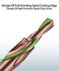 M35 HSS-CO cobalt two-stage step drill bit, copper-colored twist drill for stainless steel drilling.