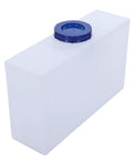 6 Gallon Food Grade LLDPE RV Water Tank For Camping Trailer And Boat Drinking Water Storage One Piece No Leaks Build With Extreme Temperature Tolerance From Minus Forty Celsius To Eighty Celsius, white tank with blue cap