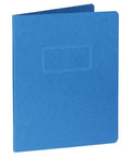 Pressboard Report Covers With Scored Side Hinge, Dark Blue, Letter Size, shown standing closed