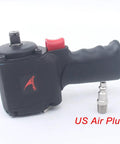 Heavy Duty Half Inch Mini Pneumatic Impact Wrench Air Powered Spanner Delivering 11000 Rpm Knockout Force For Grease Monkey Whip Repairs And Street Rod Builds with US air plug.