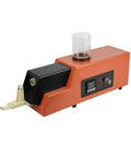 Knock Out Premium 3D Printer Filament Hassle Free With This Desktop Extruder Machine featuring an orange design and control panel.
