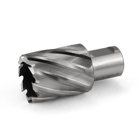 Annular cutter, 1-3/16 in diameter, HSS, 3/4 Weldon shank for magnetic drill press