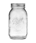 Regular Mouth Glass Mason Jars With Lids And Bands 32 Oz Quart Size Pack Of 6 For Canning Preserving Crafting And Gift Giving BPA Free Made In USA