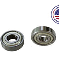 Solid Steel Ball Bearing Set For Jointer And Planer Repairs Fits Craftsman Models, Made in USA, heavy-duty steel bearings.