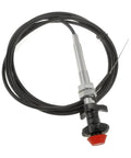 Beefy 10ft Vernier Locking Throttle Cable For Trucks And Industrial Gear Heavy Duty Replacement Cable With Black Knob