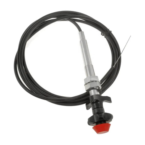 Beefy 10ft Vernier Locking Throttle Cable For Trucks And Industrial Gear Heavy Duty Replacement Cable With Black Knob