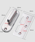 Heavy Duty Stainless Steel Sliding Door Lock Privacy Latch For Barn Doors, Easy To Install No Hassle, Durable Security Bolt