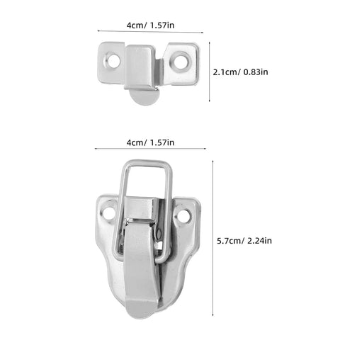 Twelve Pcs Retro Metal Box Latch Hasps With Screws For Jewelry Boxes, Toolboxes, Cabinets And Wood Cases, Old School Vintage Decorative Toggle Clasps