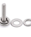 304 Stainless Steel Flat Washers and Lock Washers Set Built to Last, hardware with bolt, showcasing flat and lock washers